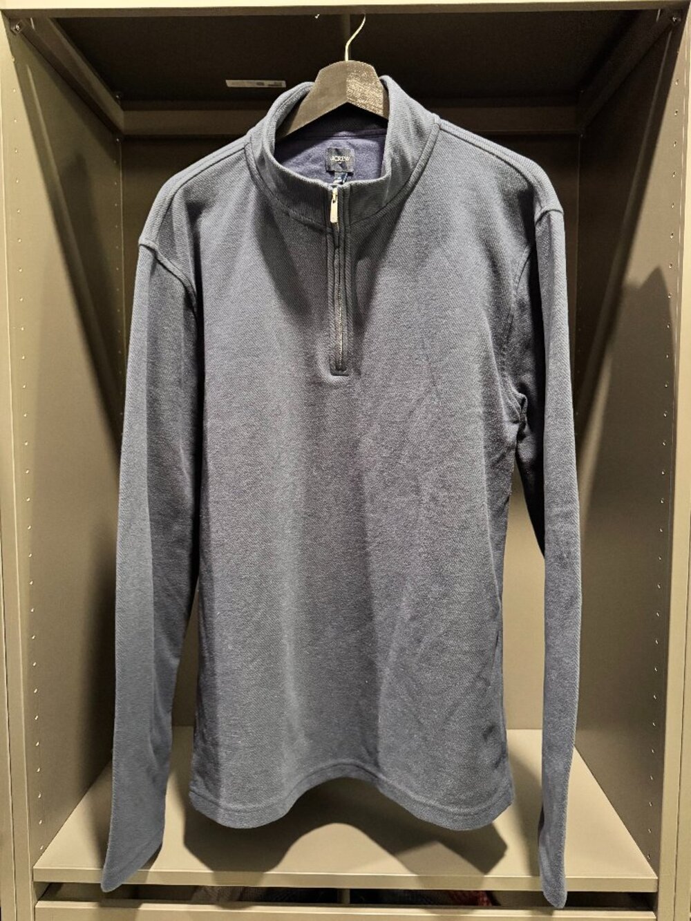 J.Crew Men’s Navy Quarter Zip Pullover Sweater XL